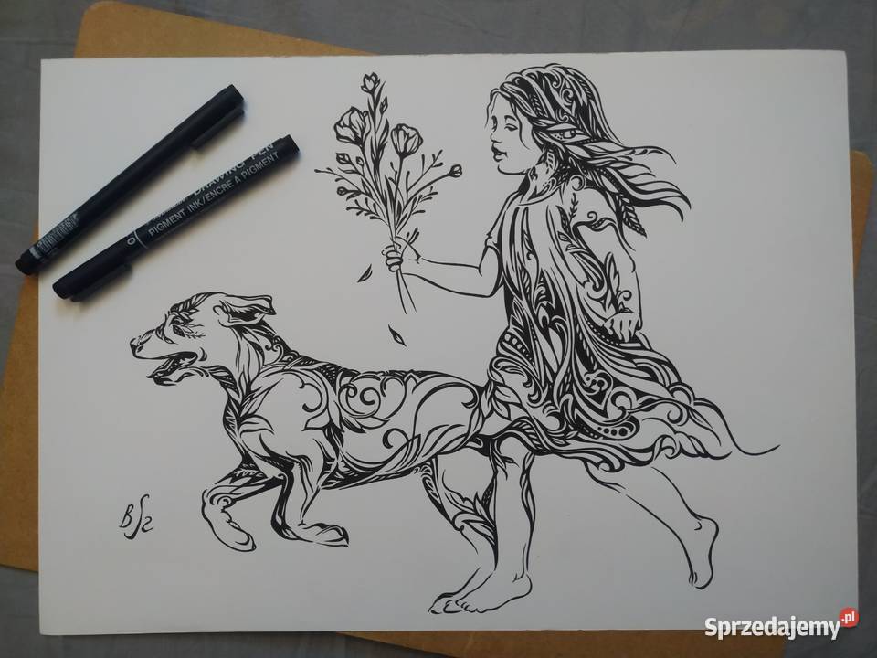 Rysunek przyjaciele cienkopis blok t A3 250 gm2 Warszawa