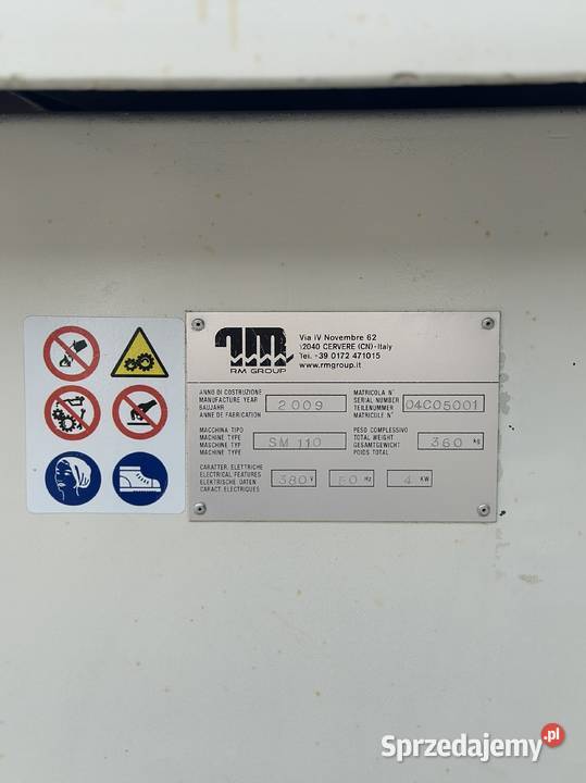Frezarka dolnowrzecionowa RM Group SM 110 1369 Łabuńki Pierwsze