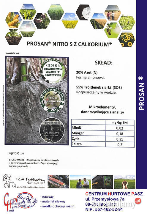 Nawóz Prosan Nitro S z Calcorium Konin