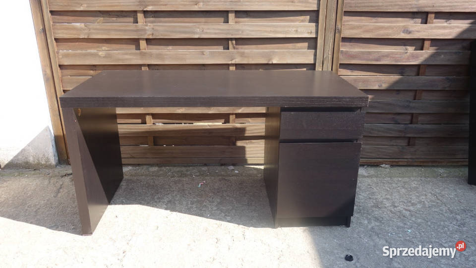 Biurko IKEA Malm czarnobrąz WYPRZEDAŻ