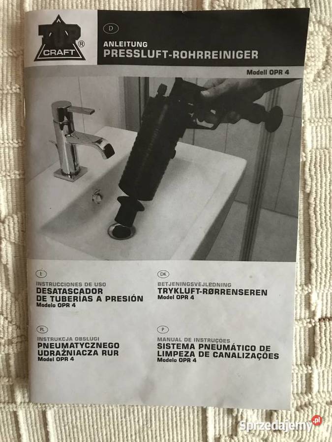 Pneumatyczny udrażniacz rur TOPCraft Zbąszynek