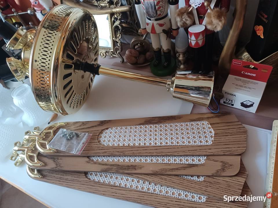 Piękna lampa wisząca z wentylatorem Poznań sprzedam