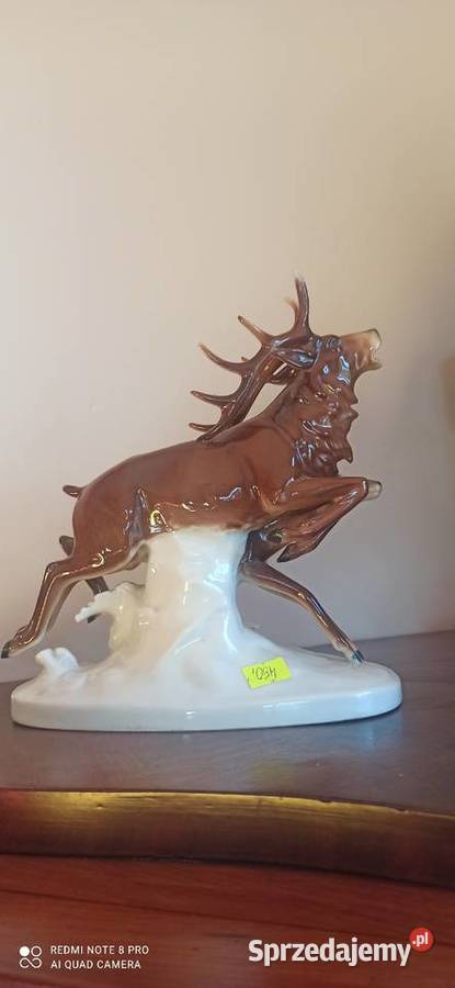 Figurka pary jelenie Carl Scheidig K G Turyngia pomorskie Gdańsk sprzedam