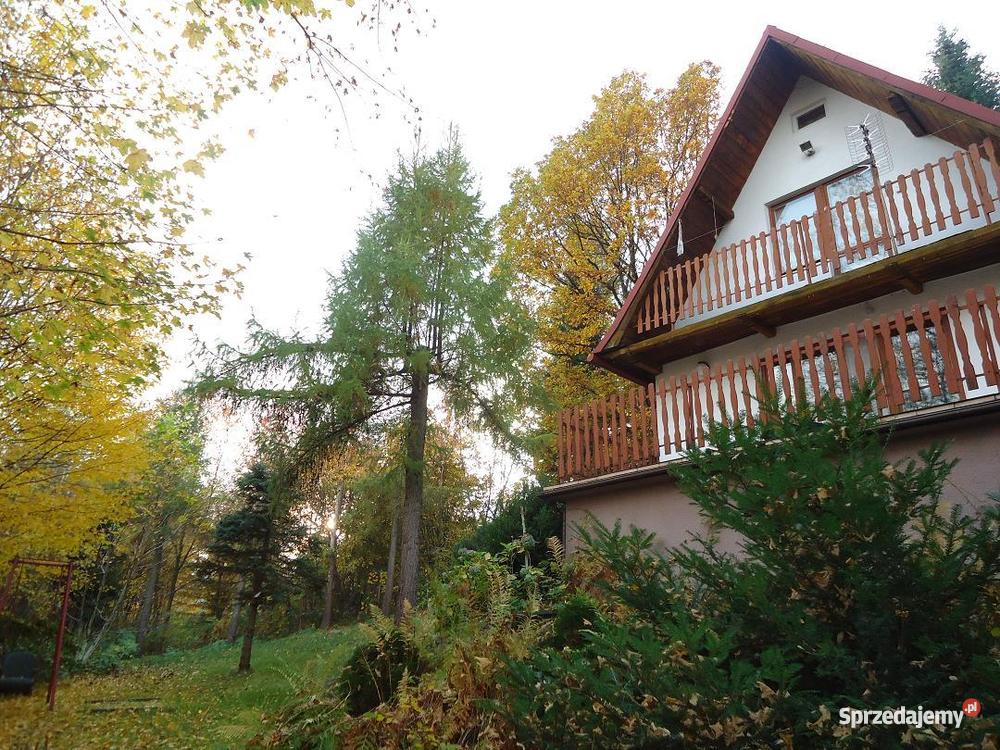 dom letniskowy całoroczny Poręba kMyślenic balkon Myślenice