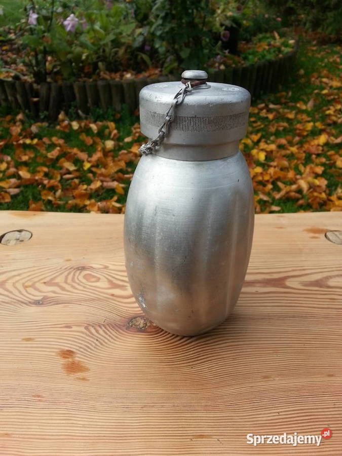 Stara aluminiowa manierka wojskowa MON Wągrowiec