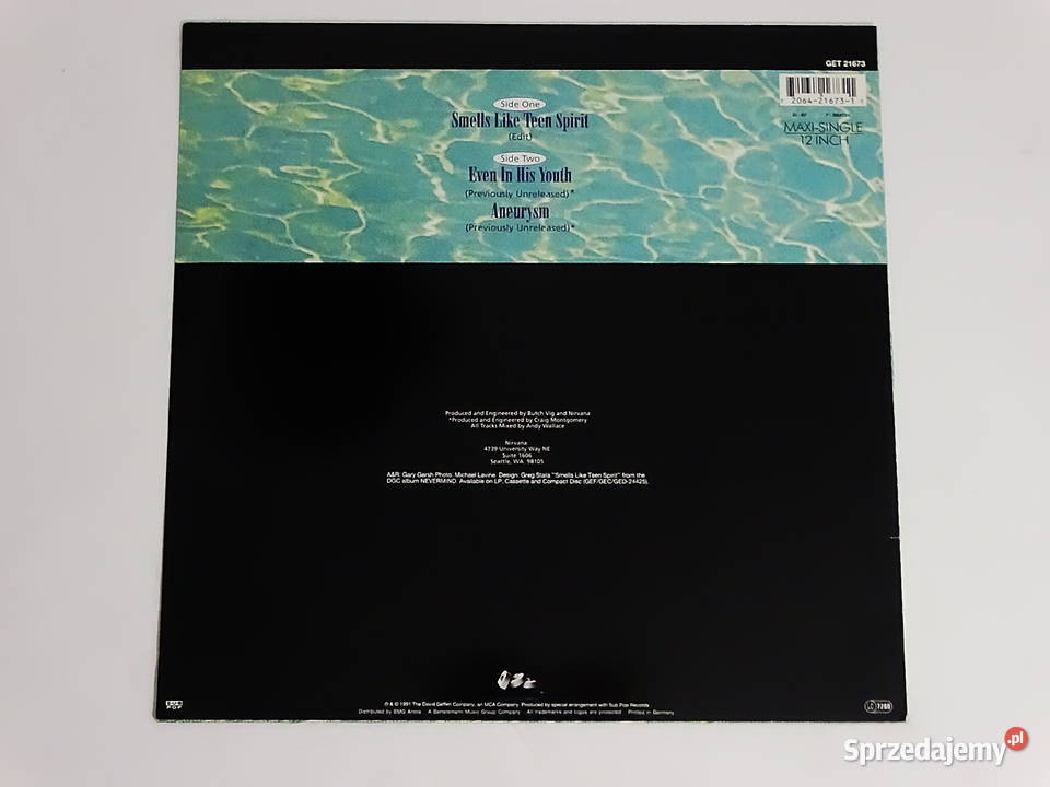 Nirvana Smells Like Teen Spirit MAXISINGLE 12 Biłgoraj sprzedam
