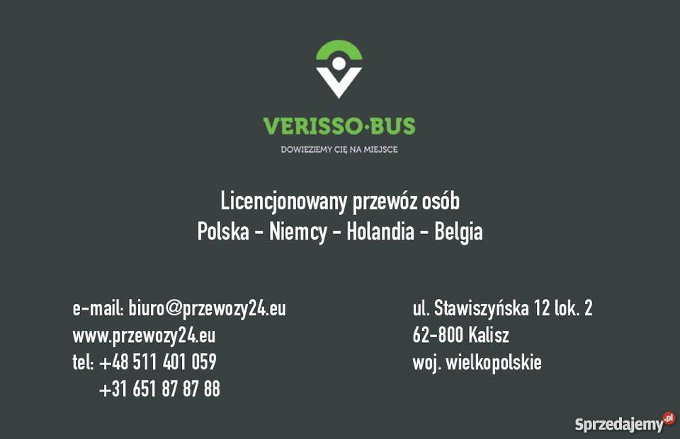 Przewóz osób Polska Niemcy Holandia Belgia