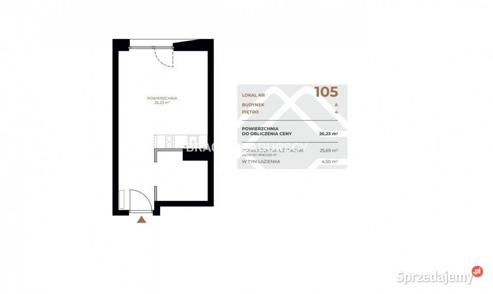sprzedaży mieszkania 2623m2 1pokojowe Kraków własność sprzedam