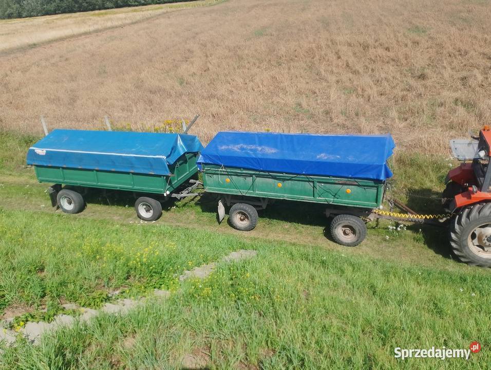 Przyczepa autosan wywrotka na boki 2 sztuki Maszyny rolnicze Puławy