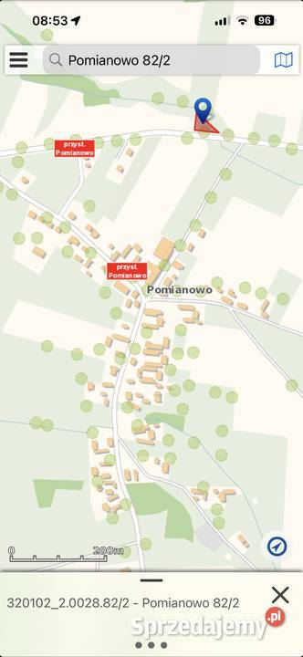 Działka z linią brzegową