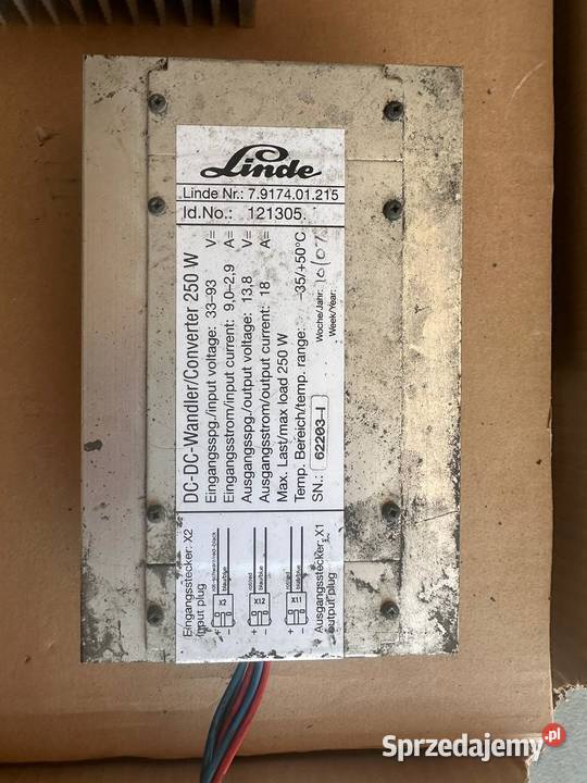 Przetwornica napięcia Linde 7917401215 do wózka Układ elektryczny i zapłon Antonie