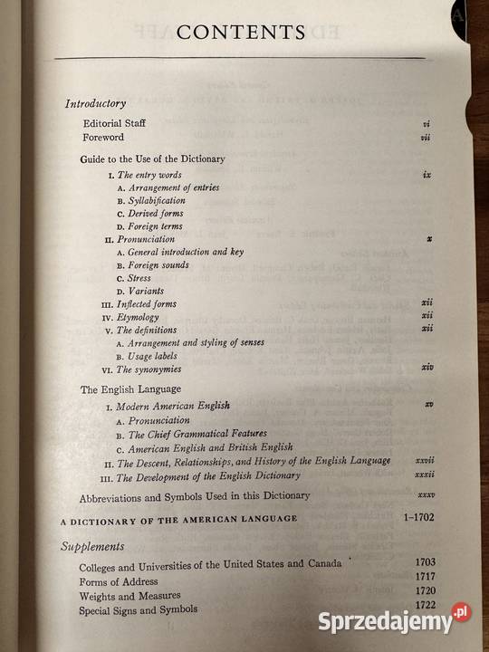 Websters World Dictionary of the American mazowieckie Warszawa