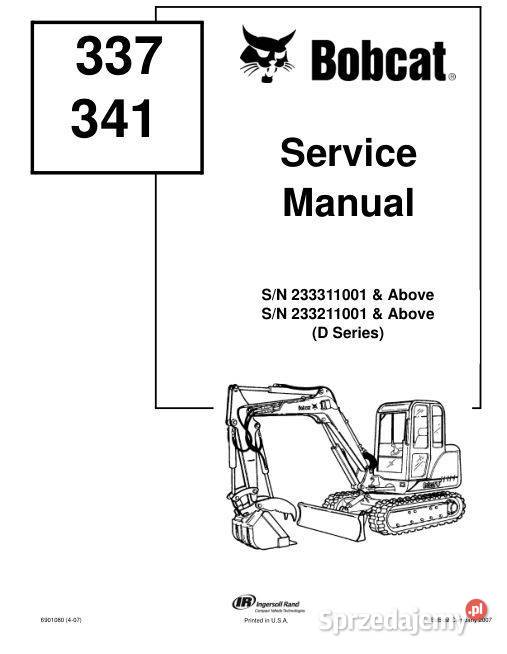 Bobcat 337 341 X337 X341 instrukcja naprawy Kielce
