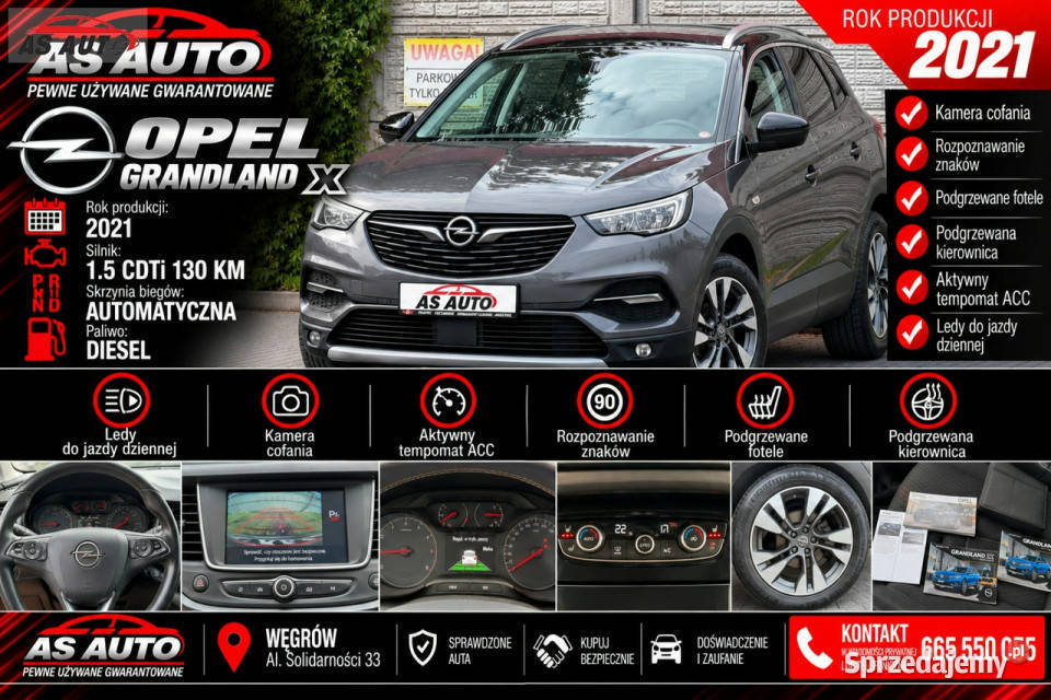 Opel Grandland X 15CDTi 130 kurtyny powietrzne Węgrów