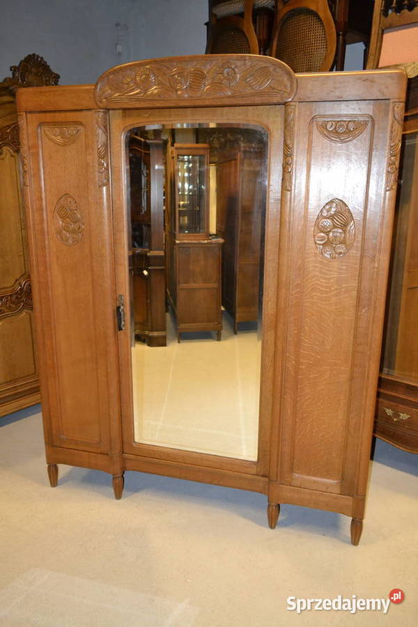 szafa artdeco 1930 francja dąb Antyki, Sztuka, Kolekcje Będzin