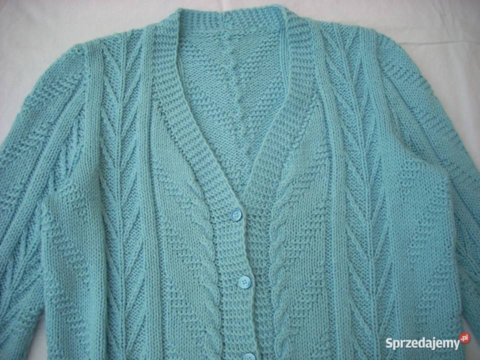 Sweter Zapinany Dziergany na Drutach 44 46 małopolskie Nowy Sącz