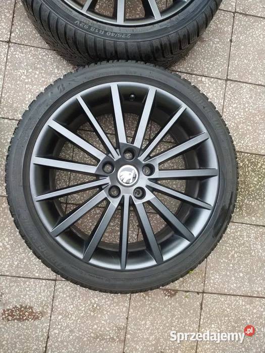 Oryginalne felgi Skoda Turini 18 opony zimowe pomorskie Bytów sprzedam