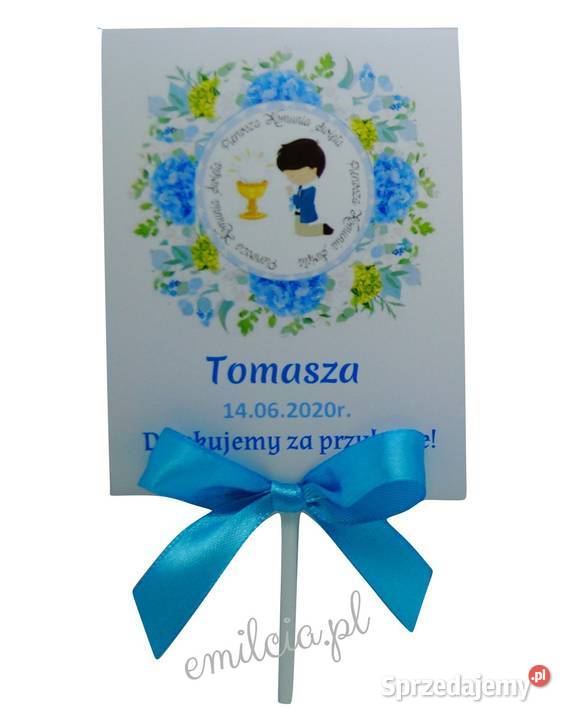 Podziękowania Gości z okazji I Komunii Św Lizaki Zielona Góra sprzedam
