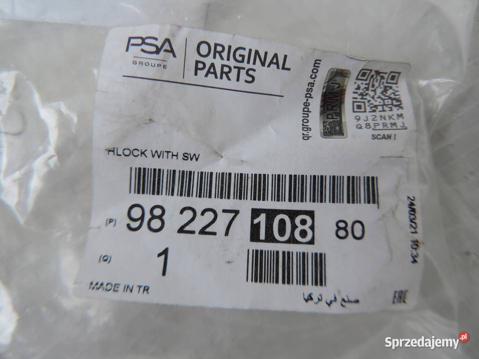 OPEL MOKKA B II 9822710880 ZAMEK MASKI NOWY