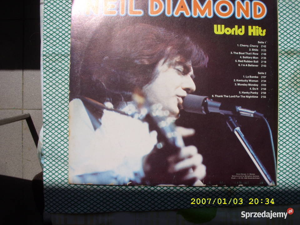 Winyl LP Rock NEIL DIAMONDWORLD HITS 1974 Wołów