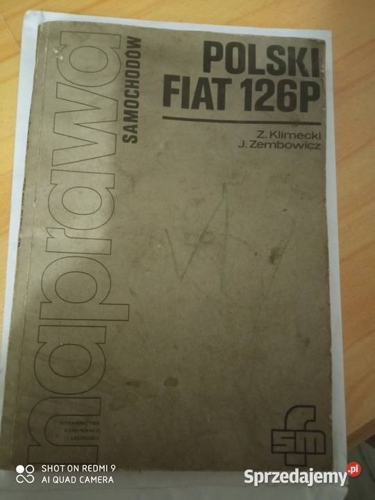 Kśiążka naprawa samochodowa fiat 126p malczan Tomaszów Lubelski sprzedam