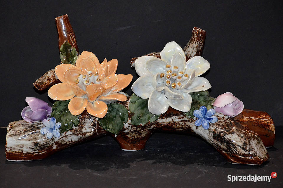 Porcelana Nofi gałąź kwiatowa większa, szer. ok.35 cm