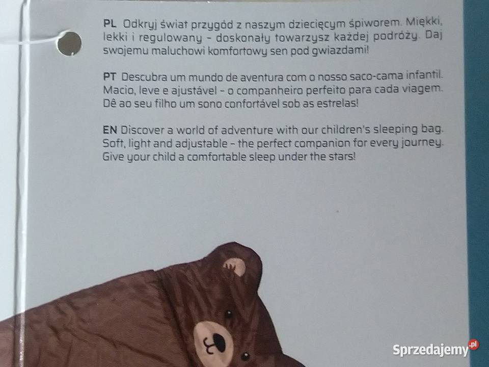 NAJTANIEJ Śpiwór Dziecięcy Miś 200g 170 Szelki Zabrze