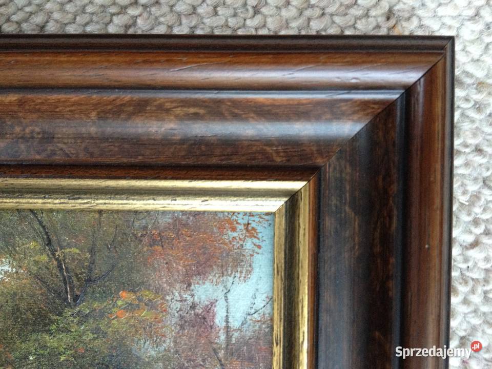 Obraz na płótnie pejzaż w drewnianej ramie 2 Warszawa