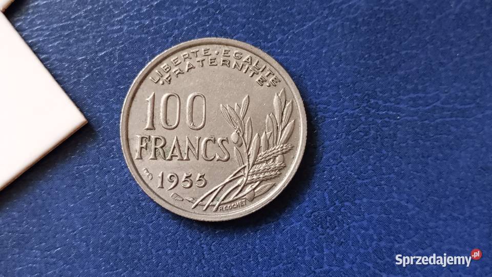 Stare monety 100 frank 1955 Francja