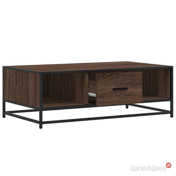 Stolik kawowy brązowy dąb 100x57x35 WM848763 Warszawa
