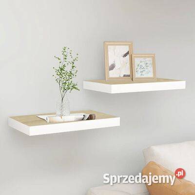 Półki ścienne 2 dębowobiałe 40 x 235 x 38 Półki Meble Warszawa sprzedam