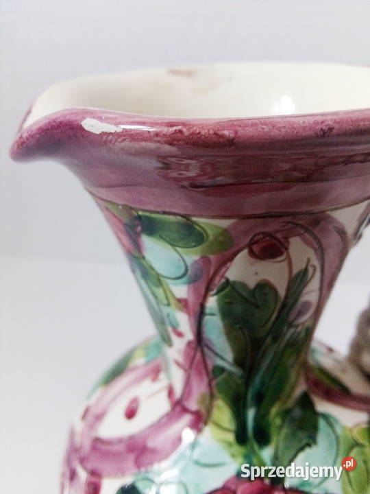 dzbanek vintage włoska ceramika ręcznie malowana Częstochowa sprzedam