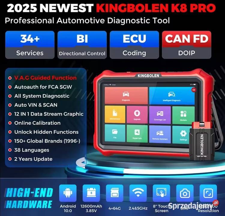 Tester diagnostyczny KINGBOLEN K8 PRO Dożywotnia Wrocław
