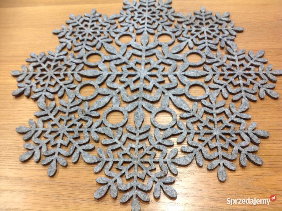 Podkładki Filcowe na Stół 3 Szare Nowa Sól