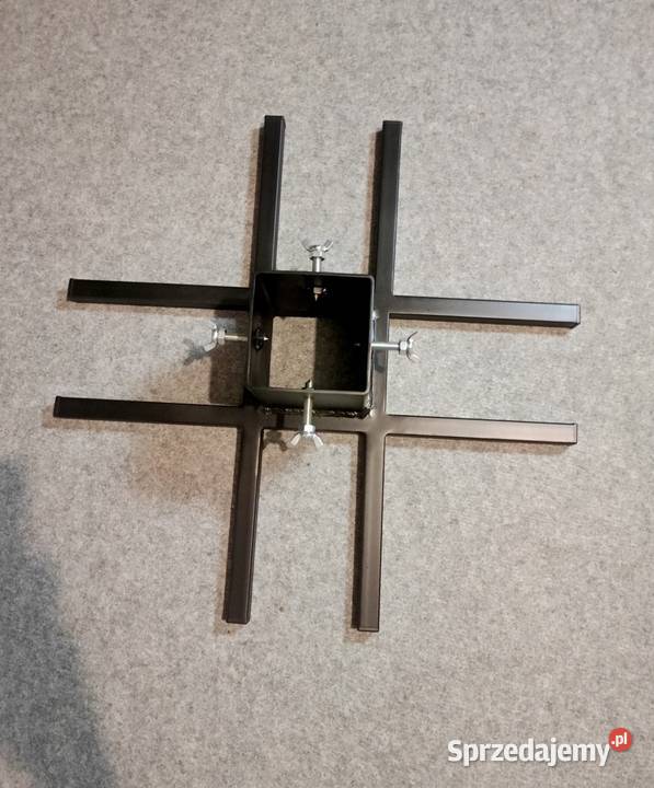 Stojak pod choinkę metalowy czarny mat stabilna czarny Wandzinów