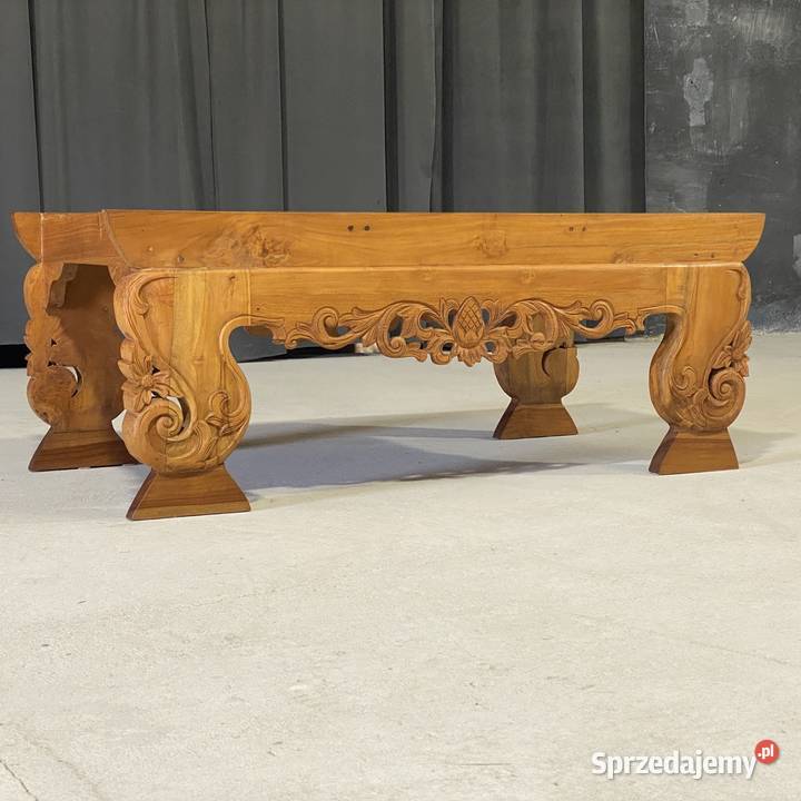 Orientalny stół kawowy rzeźbiony ława lite sprzedam