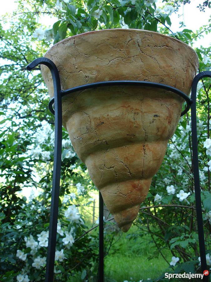 Donica ceramiczna mrozoodporna w stojaku 100