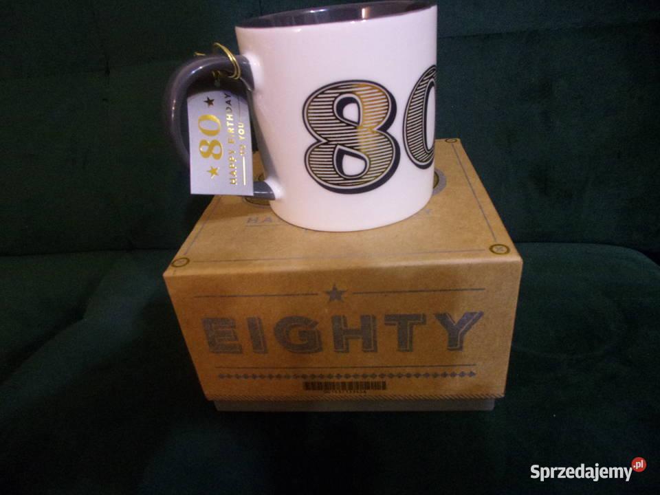 Super prezent angielski KUBEK na 80 URODZINY Warszawa