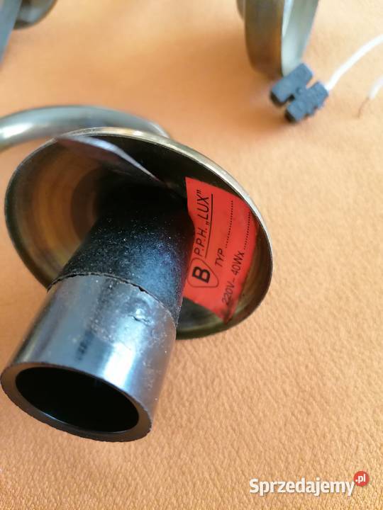 Kinkiet Ścienny Złoty Metalowy Mleczny Biały Łódź