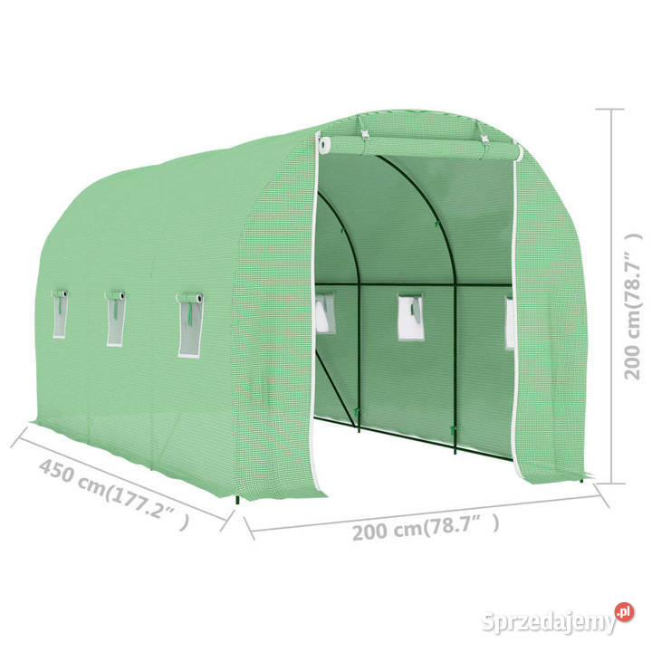 Szklarnia ogrodowa 9 m 45 x 2 x 2 m WM48165 Warszawa sprzedam