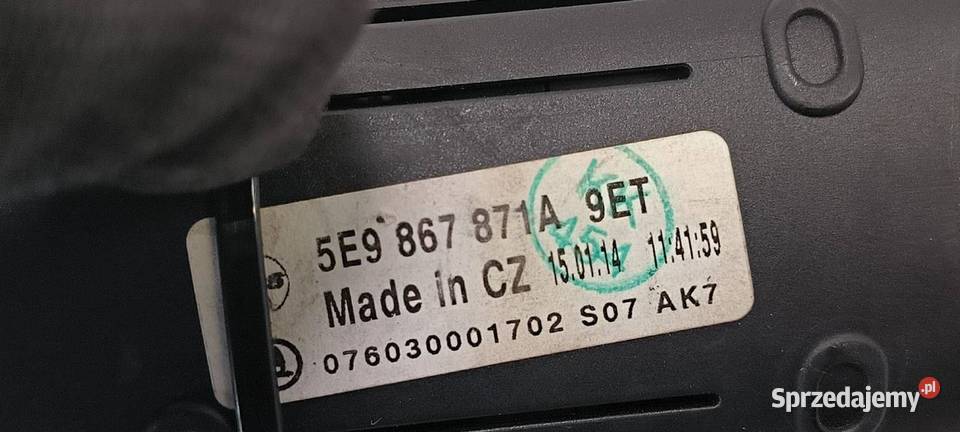 ROLETA SKODA OCTAVIA III 5E9867871A kujawsko-pomorskie Lipno