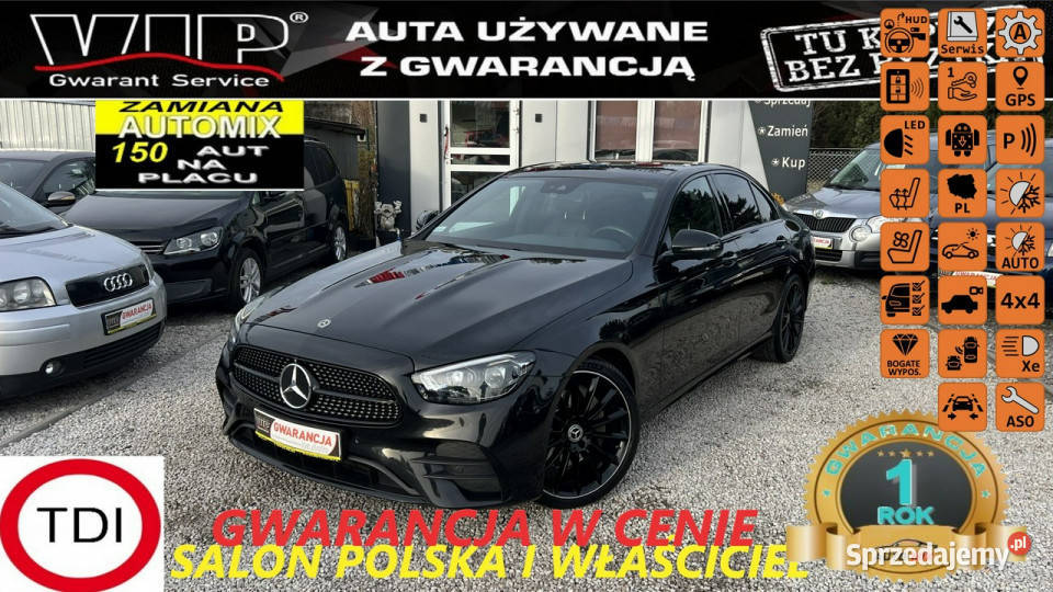 Mercedes E 220 LIFTSalon Iwłaściciel 4Matic podgrzewane fotele dolnośląskie Świdnica