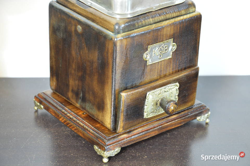 drewniany MŁYNEK dekoracyjny stary do kawy