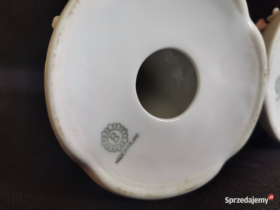 Stary porcelanowy świecznik 2 sztuki porcelana Siemianowice Śląskie