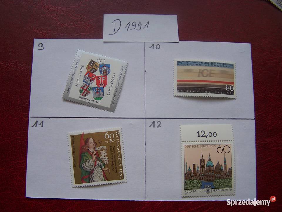 Niemcy 1991 MNH Znaczki z roczników WYBIERAJ śląskie Tychy sprzedam