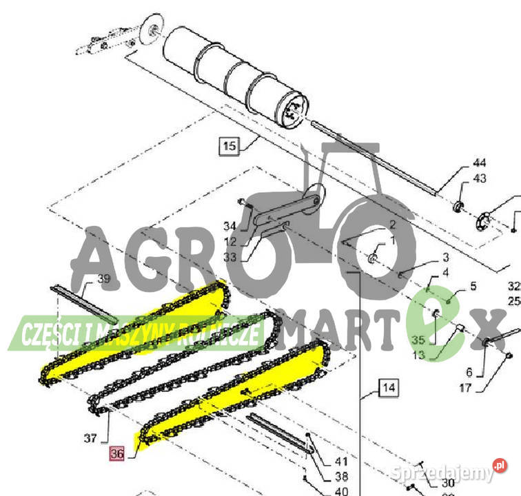 84361383 ŁAŃCUCH PODAJNIKA POCHYŁEGO ZEWN CNH dolnośląskie Wichrów