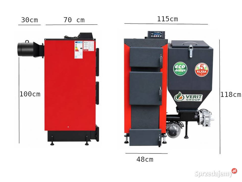 Kocioł 10kW na groszek ekogroszek z podajnikiem wielkopolskie Pleszew sprzedam