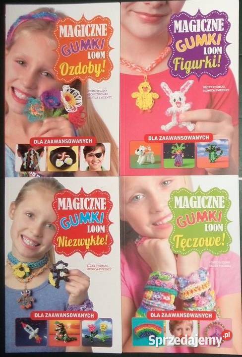 4x książki Magiczne gumki LOOM nowe wysyłka podkarpackie Rzeszów