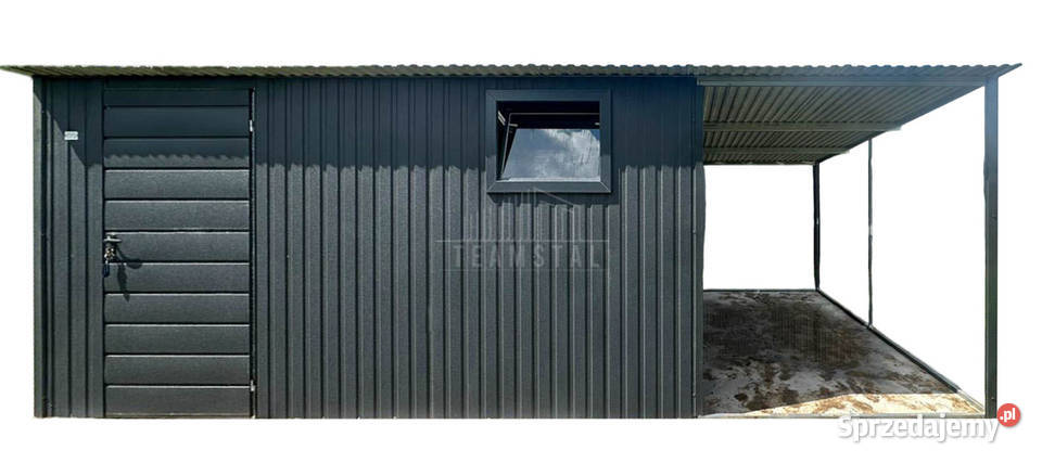Schowek Domek ogrodowy 4x5 m wiata 2x5 m drzwi Grudziądz
