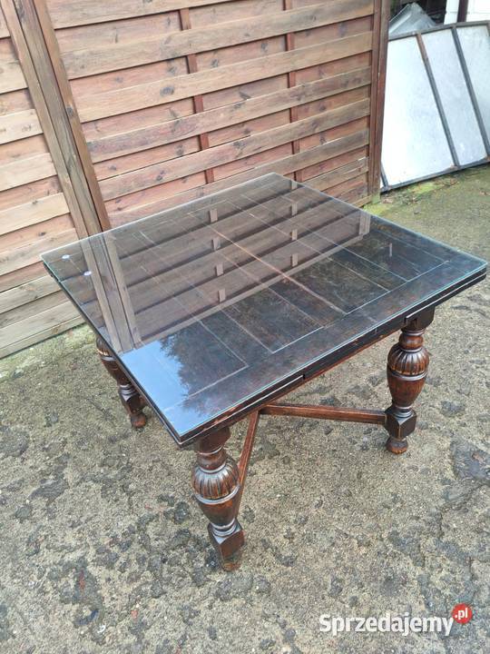 Stół rozkładany eklektyczny drewniany unikat mazowieckie Warszawa